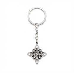 Llavero de Acero Nudo de Bruja – Unión y Protección