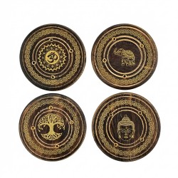 Porta Inciensos Redondo de Madera Artesana Pequeño