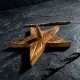 Porta Inciensos de Madera Artesana Forma Estrella 5 puntas Grande
