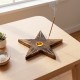 Porta Inciensos de Madera Artesana Forma Estrella 5 puntas Grande