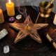 Porta Inciensos de Madera Artesana Forma Estrella 5 puntas Grande