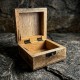 Caja Cuadrada de Madera Artesana con Símbolos Espirituales