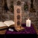 Porta Inciensos de Madera Ancha Grande con Símbolos de los 7 Chakras