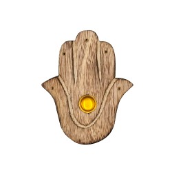 Quemador de Conos e Inciensos de Madera Mano de Fátima Grande