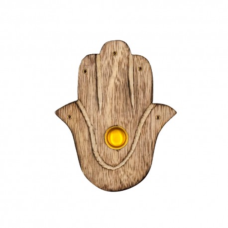 Quemador de Conos e Inciensos de Madera Mano de Fátima Grande