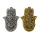 Porta Incienso Mano de Fátima Metal Grabada Oro/Plata