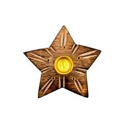 Quemador de Madera para Conos y Varillas con Forma de Estrella Pequeña