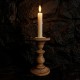 Portavela de Madera Artesanal Para Velas Cilindricas