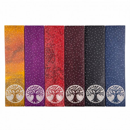 Tablilla de Piedra Porta Inciensos de Colores con Diseño Árbol de la Vida