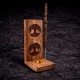Porta Inciensos de Madera Pequeño Forma L con Símbolos Grabados