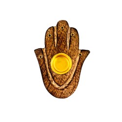 Quemador de Conos e Inciensos de Madera Mano de Fátima Pequeña