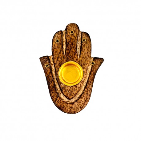 Quemador de Conos e Inciensos de Madera Mano de Fátima Pequeña