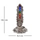 Porta Inciensos de Aluminio Vertical OM con 7 Chakras Plateado