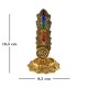 Porta Inciensos de Aluminio Vertical OM con 7 Chakras Dorado