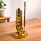 Porta Inciensos de Aluminio Vertical OM con 7 Chakras Dorado