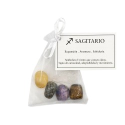 Pack de Minerales SAGITARIO | Horóscopo con Piedras Naturales Canto Rodado | Expansión, Aventura y Sabiduría
