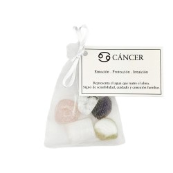 Pack de Minerales CÁNCER | Horóscopo con Piedras Naturales Canto Rodado | Emoción, Protección e Intuición