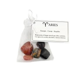 Pack de Minerales ARIES | Horóscopo con Piedras Naturales Canto Rodado | Energía, Coraje e Impulso