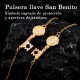 Pulsera Llave de San Benito de Acero Inoxidable Dorado | Amuleto de Protección