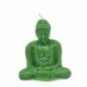 Vela verde con forma de Buda