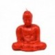 Vela roja con forma de Buda