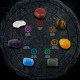 Pack 7 Chakras de Minerales Naturales de Canto Rodado y Puntas para Meditación y Equilibrio Energético