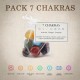 Pack 7 Chakras de Minerales Naturales de Canto Rodado y Puntas para Meditación y Equilibrio Energético