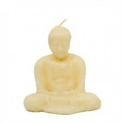Vela blanca con forma de Buda