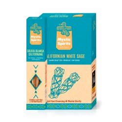 Incienso Sahumerio Salvia Blanca Californiana Mystic Spirits Caja Completa de 12 Cajetillas de Incienso Artesanal