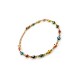 Pulsera Ojo Turco Pequeña de Colores en Acero Inoxidable Dorado Ajustable Amuleto de Protección Contra el Mal de Ojo