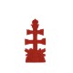 Vela Roja con forma Cruz de Caravaca