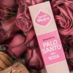 Incienso Palo Santo con Rosa Sagrada Madre